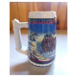 6 Budweiser Holiday Beer Steins