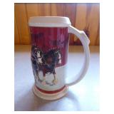 6 Budweiser Holiday Beer Steins