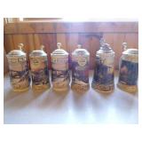 6 Terry Redline Beer Steins