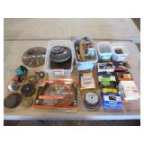 Assorted Fasteners and Saw Blades and Grinding Wheels