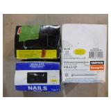Assorted Fasteners and Saw Blades and Grinding Wheels