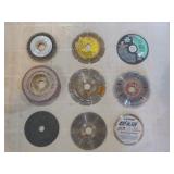 Assorted Fasteners and Saw Blades and Grinding Wheels
