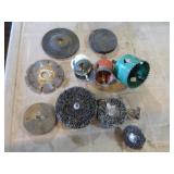 Assorted Fasteners and Saw Blades and Grinding Wheels