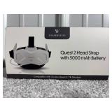 Wasserstein VR Head Strap with 5000 mAh Battery Compatible with Oculus Quest 2