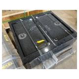 Two Black Granite Utility Boxes With Hinged Lids