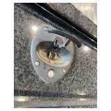 Two Black Granite Utility Boxes With Hinged Lids