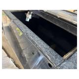 Two Black Granite Utility Boxes With Hinged Lids