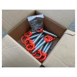 Heavy-Duty Aluminum Ring Anchor Screws with Safety Clips