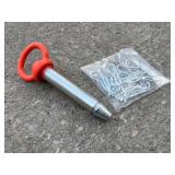 Heavy-Duty Aluminum Ring Anchor Screws with Safety Clips