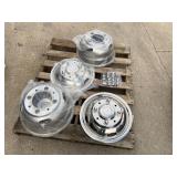 Complete Set of Stainless Steel Wheel Covers with Lug Nut Caps