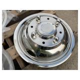Complete Set of Stainless Steel Wheel Covers with Lug Nut Caps