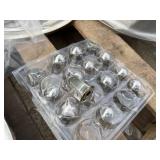 Complete Set of Stainless Steel Wheel Covers with Lug Nut Caps