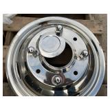 Complete Set of Stainless Steel Wheel Covers with Lug Nut Caps