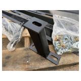 Black Steel Brackets with Hardware Set
