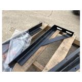 Black Steel Brackets with Hardware Set