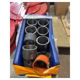 Metal Cylindrical Pipe or Coupling Sections in Box