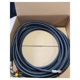 3 Hydraulic Hoses, .5Inch, 5000 PSI, Flame Resistant, Type B
