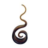 SR - 12.5 Inch Hand Blown Art Glass Swirl Sculpture / Murano Style Art Glass Swirl Sculpture
