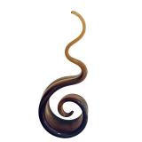 SR - 12.5 Inch Hand Blown Art Glass Swirl Sculpture / Murano Style Art Glass Swirl Sculpture