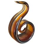 SR - 12.5 Inch Hand Blown Art Glass Swirl Sculpture / Murano Style Art Glass Swirl Sculpture