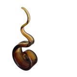 SR - 12.5 Inch Hand Blown Art Glass Swirl Sculpture / Murano Style Art Glass Swirl Sculpture