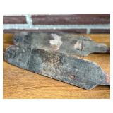 SR - Pair of Antique Wooden Ice Skates with Metal Blades
