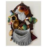 K - Antique Holland Ceramic Dog Wall Pocket with Hunting Theme