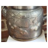 SR - Adelphi Silverplate Vintage 5-Piece Tea Set with Engraved Cherry Motif