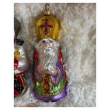 K - Polonaise Russian Collection Hand-Blown Glass Ornaments in Wood Box, Set of 5, Made in Poland