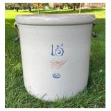 Red Wing 15 Gallon Stoneware Crock with Handles