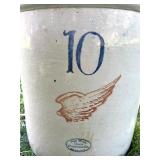 Vintage Red Wing Union Stoneware 10 Gallon Crock with Wing Mark