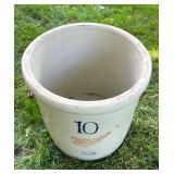 Vintage Red Wing 10 Gallon Stoneware Crock with Handles and Wing Logo