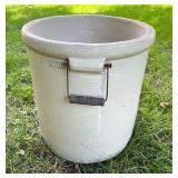 Vintage Red Wing 10 Gallon Stoneware Crock with Handles and Wing Logo