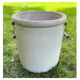 Vintage Red Wing Union Stoneware 8 Gallon Crock with Handles and Wing Logo