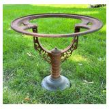 Vintage Cast Iron Industrial Table Base with Ornate Detailing