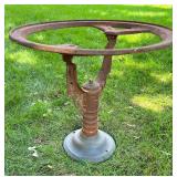 Vintage Cast Iron Industrial Table Base with Ornate Detailing