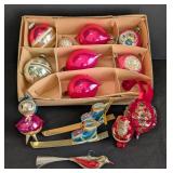 Assorted Vintage Glass and Plastic Christmas Ornaments