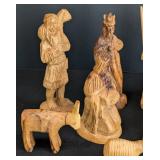 DR- Carved Wood Nativity Set