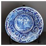 Large Blue and White Stone China Bowl