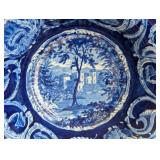 Large Blue and White Stone China Bowl