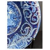 Large Blue and White Stone China Bowl
