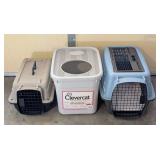 Pair of Cat Carriers and Litter Box