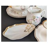 Assorted Vintage Painted Porcelain Dishes