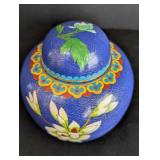 Pair of Small Cloisonné and Ceramic Urns