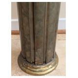 Sterling Silver Handled Parasol and Brass Holder