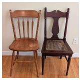 Pair of Vintage Wood Side Chairs