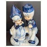 Pair of Hand Painted Delft Figurines