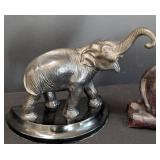 Decorative Metal and Carved Wood/Stone Elephants