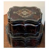 Vintage Painted Tole Trays and Trinket Boxes