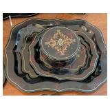 Vintage Painted Tole Trays and Trinket Boxes
